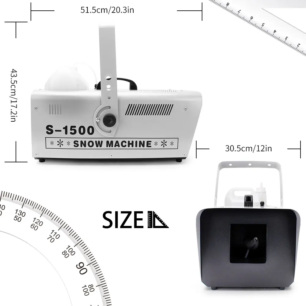Macchina Fiocchi Di Neve 1500W Telecomandata | Effetto Neve Artificiale Per Feste E Eventi