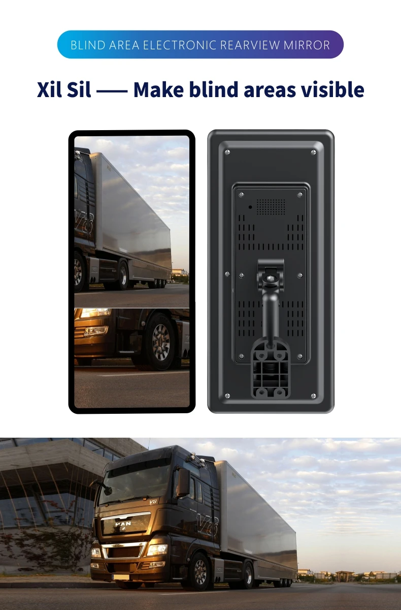 Automatic dimming widescreen 1080p electronic rearview mirror bus school bus