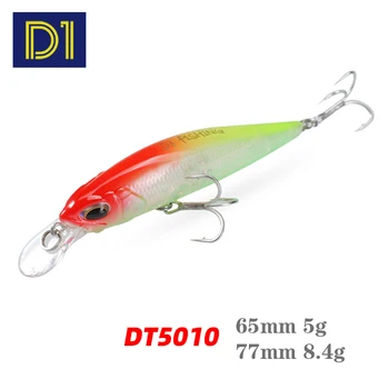 D1 Suspending Minnow Fishing Lure 65mm 5g 77mm 8.4g Hover Fry Wobblers Hard Bait Jerkbait Fishing Tackle For Bass Pike DT5010 1
