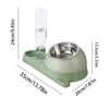 Pet Slow Feeder Bowl Water Dispenser Set - Anti-Spill Double Bowl for Dogs Cats, Food Water Combo, Non-Slip Pet Feeding Supplies 5