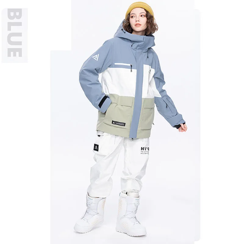 

2022 New Winter Ski Suit Men Running Ski Women Warm Waterproof Female Loose Windproof Skiing Snowboarding Jacket Pants Suits