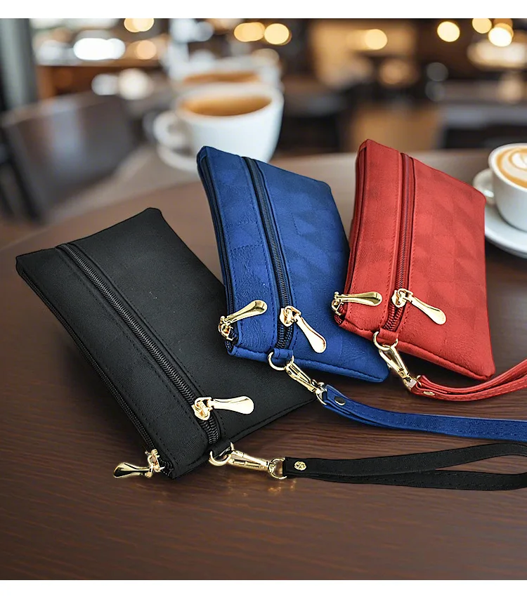 Lange Damen-Geldbörsen aus Leder, einfache modische Clutch-Tasche, lässige Handytaschen für Damen, große Kapazität, Reißverschluss-Geldbeutel für Damen – Detail 11