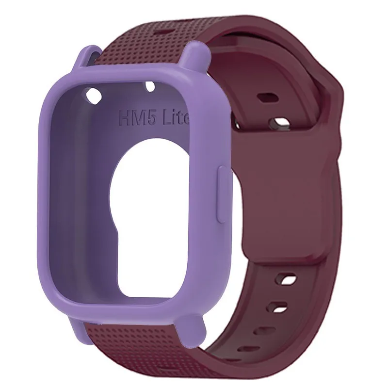 Silicone Protective Case + Strap for Smart Watch - Replacement Bracelet Belt Cover