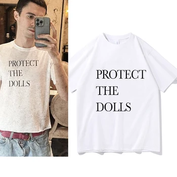 Protect The Dolls Letter T Shirts Unisex Fashion Casual Merch Shirt Kpop Short Sleeve Shirt kpop Harajuku Print Top Tees Tshirts 1