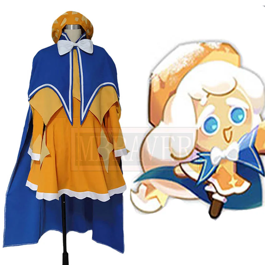 Cookie Run Kingdom Puff Biscuit Cosplay Halloween Costume Christmas Uniform Custom Made Any Size