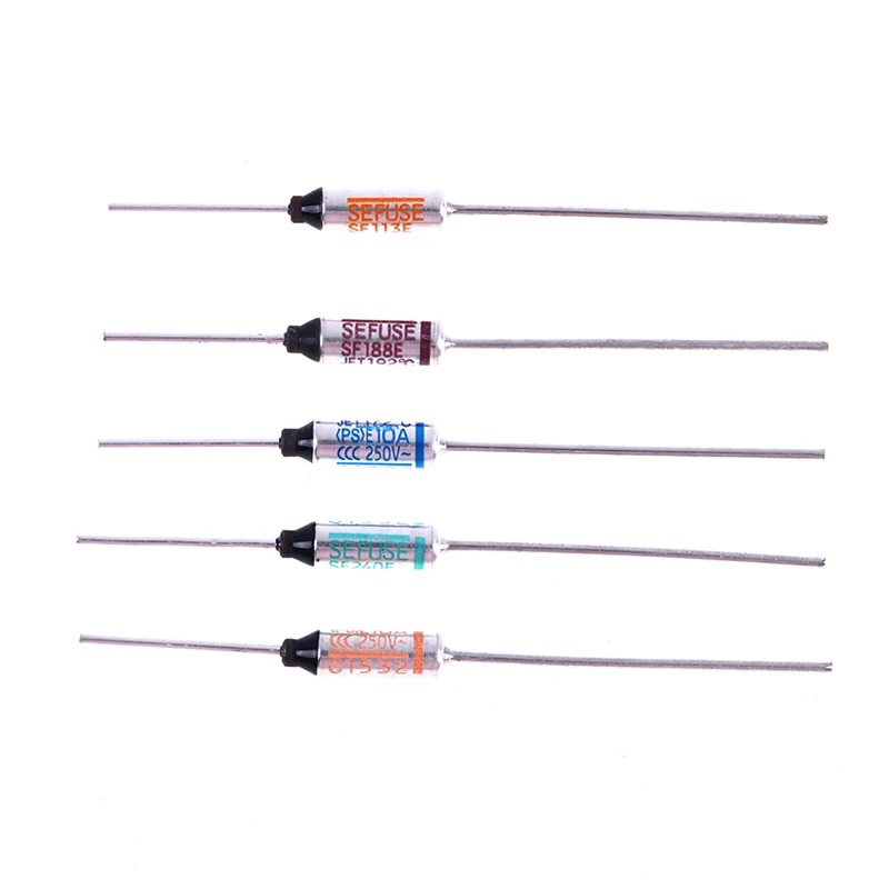 Thermal Fuses 10Pcs for Rice Cooker 250V 113℃-240℃ thermal fuse