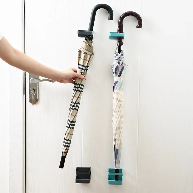 Umbrella Holder Umbrella Storage Rack Wall-mounted Umbrella Rack Umbrella Draining Storage Rack Multi-function Plastic Bathroom Organizer Holder Bucket