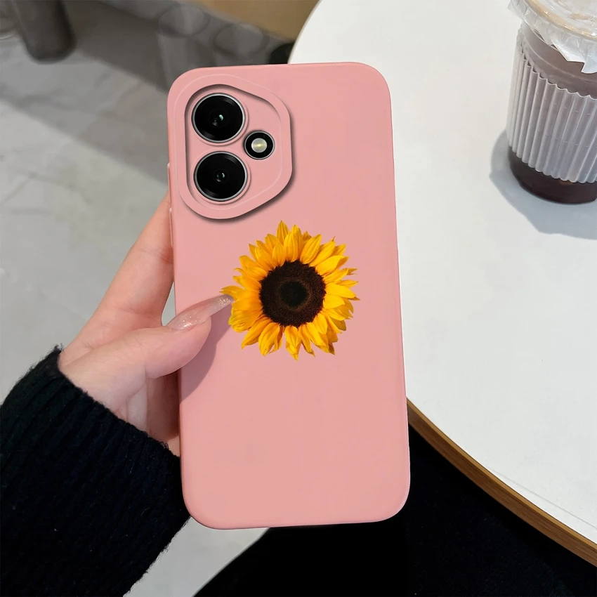 Fashionable Cool Girl Pattern Shockproof Phone Case with Smooth Liquid Silicone and Screen Protector