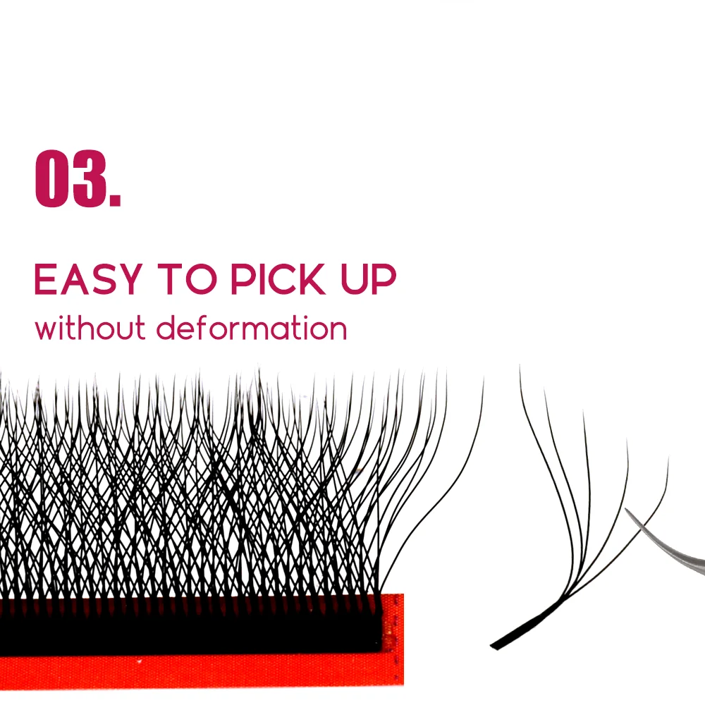 FADVAN LU/L+/L Curl 3D/4D/5D W Wimpern Fox Eyes 0,07 W Form Wimpernverlängerung 8–15 mm natürliche weiche professionelle Wimpern 12 Reihen – Detail 5