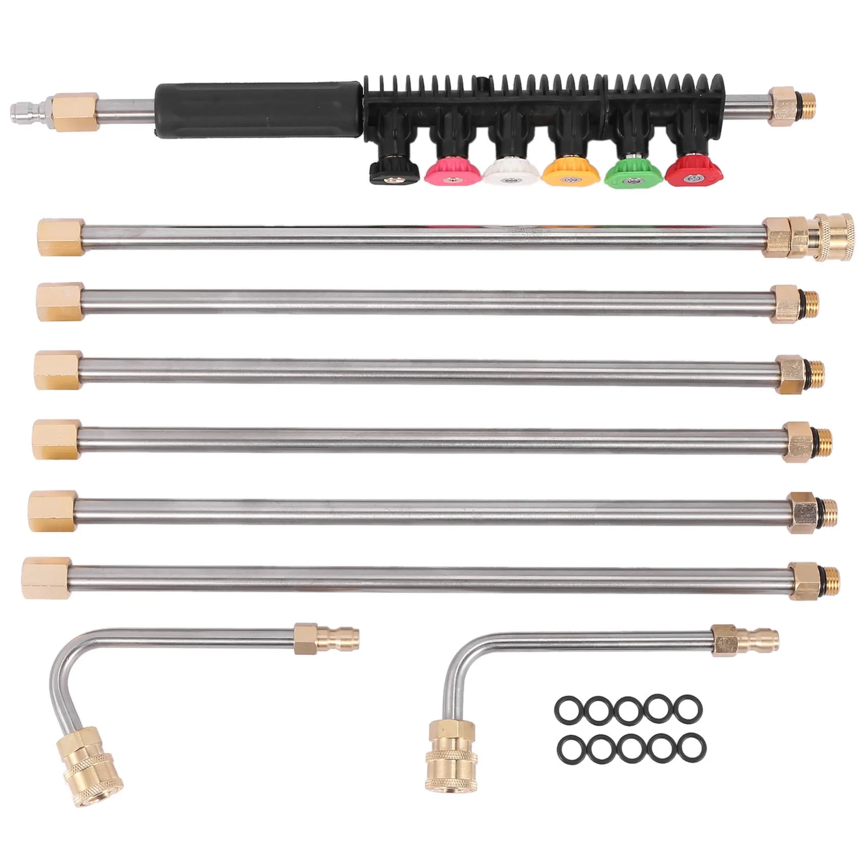 

Pressure Washer Extension Wands - 120 Inch Power Washer Gutter Cleaning Tools Telescoping Replacement Lance Window Cleaner No
