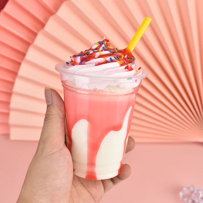 Simulation Fake Ice Cream Dessert Props Hotel Cafe Bar Bakery Dessert House Store Decor Sundae Ice Cream Model Children's Toys food model food photography props kitchen food toys fake food prank toys