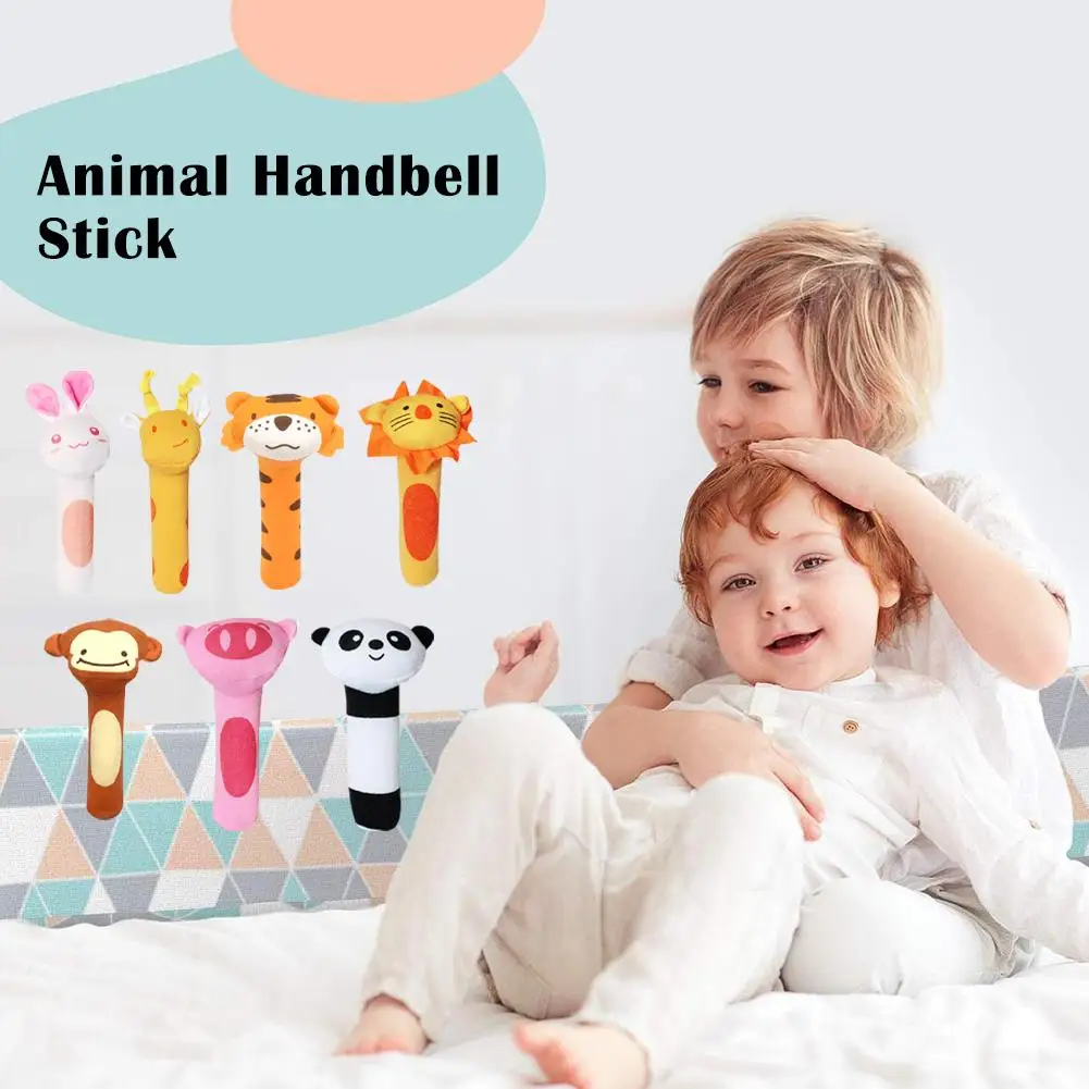 

Baby Rattle Toys Animal Hand Bells Soft Plush Baby Hand Grab Animal Toys Style Stick Gift Rattle Newbron Toy High Quality I2U7