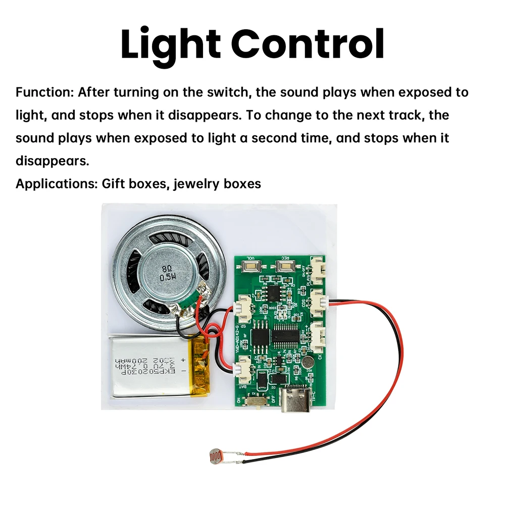 DIY recording and playback module 8M USB Recordable Birthday Card Music Voice Module Chip for DIY Voice Audio toy Greeting Card