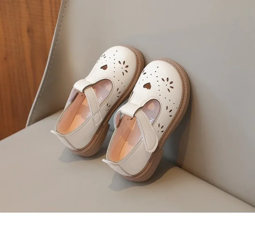 Girls' Leather Shoes Spring and Autumn New Little Girl Baby Children's Princess Shoes Soft Sole Single for Women