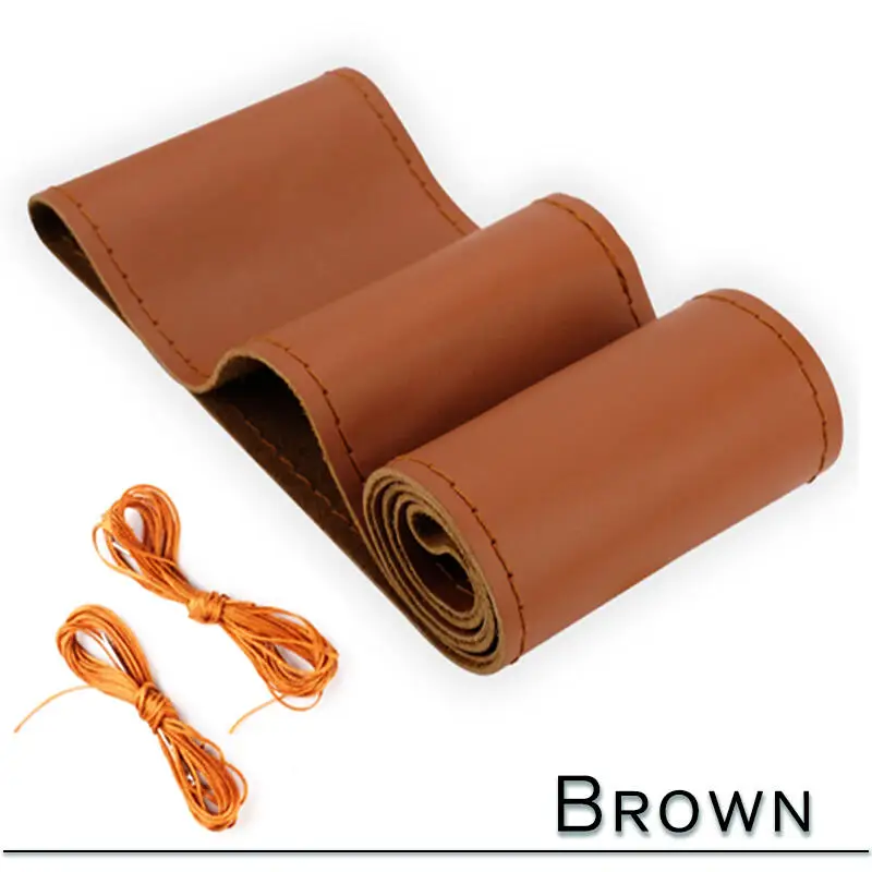 15 Non-Slip Car Steering Wheel Cover - Soft Artificial Leather with Sewing Kit