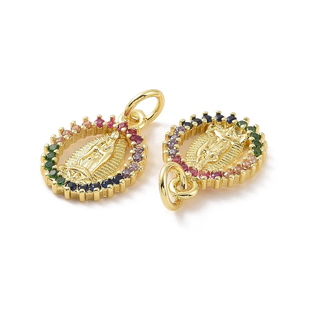 PandaHall 10 Stück 18K Vergoldete Jungfrau Maria Anhänger Katholische Rosenkranz-Anhänger für DIY Damen Halsketten Schmuckherstellung Zubehör – Detail 26