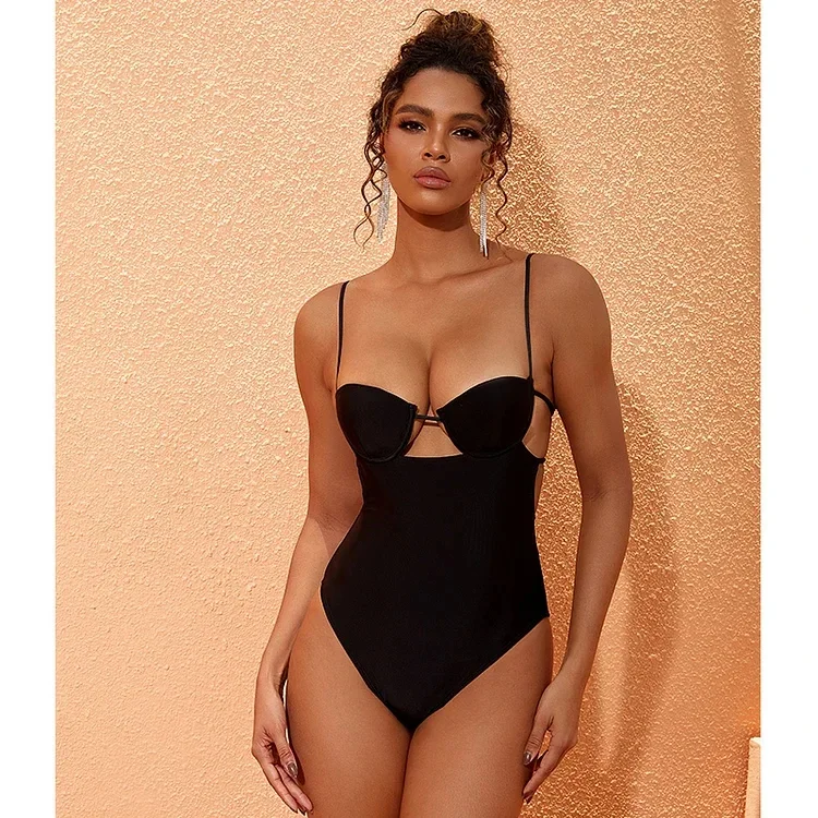 

2023 Sexy Bikini Backless Onepiece Swimwear Women Beachwear Luxury Bathing Suit