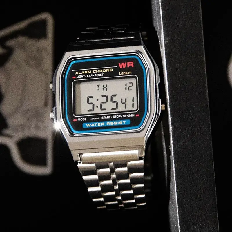 

2023 F91W часы со стальным ремешком для женщин часы для мужчин деловые часы многофункциональные детские цифровые спортивные наручные часы электронные часы