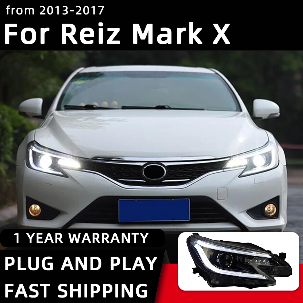

Автостайлинг фары для Toyota Mark X светодиодный ная фара 2013-2017 Новинка Reiz передняя фара DRL фотообъектив автодоступ