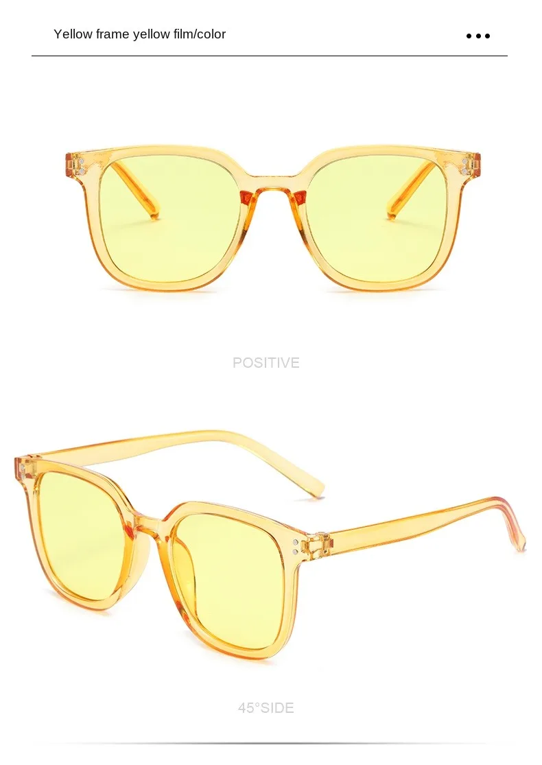 Rosa Puder-Rouge-Brille Damen Mode Koreanische Übergroße Verlaufsgläser Schwarzer Rahmen Rosa Vintage Trend Eckige Sonnenbrille – Detail 13