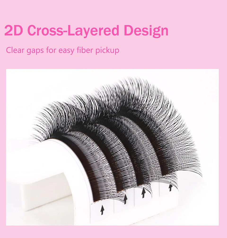 Schwarz/Braun W-förmige Blüte 2D 3D 4D 5D Automatische Blüte Vorgefertigte Fächer Wimpernverlängerungen YY Single Tip YY Einzelwimpern – Detail 8