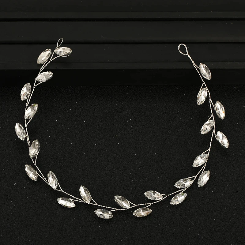 Silver Color Bridal Tiaras Headbands For Wedding Handmade Cheaper Crystal Women Hair Jewelry Girls Headpiece Headdress hair accessories bridal hair accessories crown headband