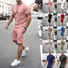 

2022New AmazonebayPopular Men's Summer Short Sleeve Shorts Suit Sports and Leisure Suit Men's Clothing
