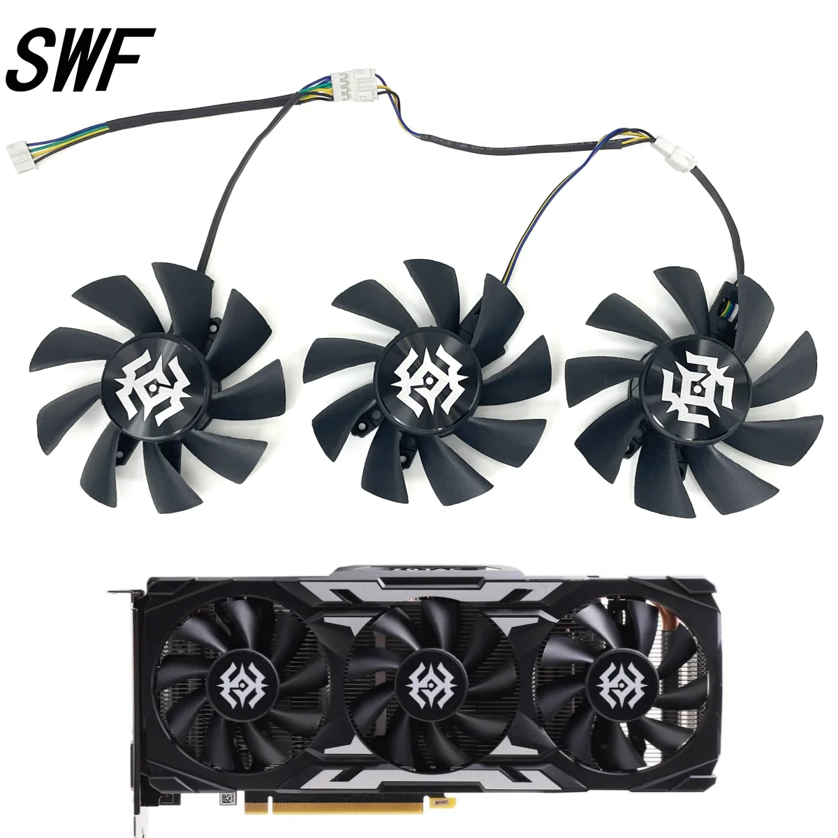 Nuova Ventola Di Raffreddamento 3 Pz/Set 75Mm 12V 4P Gpu X3 Per Ventola Di Raffreddamento Grafica Zotac Geforce Gtx 1660 Super X-Gaming Oc3 Pro