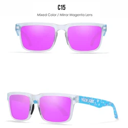 KDEAM Ken Block Polarized Square Sunglasses with Reflective Mirrored Lens (No case)