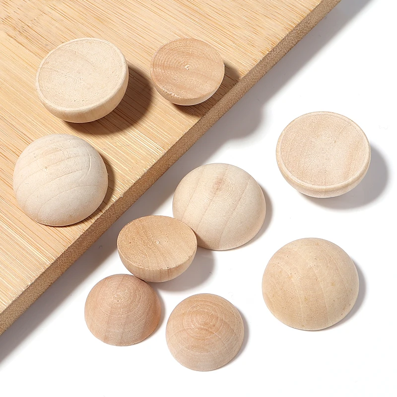 Houten knutselballen - onafgewerkte natuurlijke houten bal 80 mm set 3 stuks - natuurlijke ronde houten bal, decoratieve houten ballen voor knutselen en doe-het-zelfprojecten