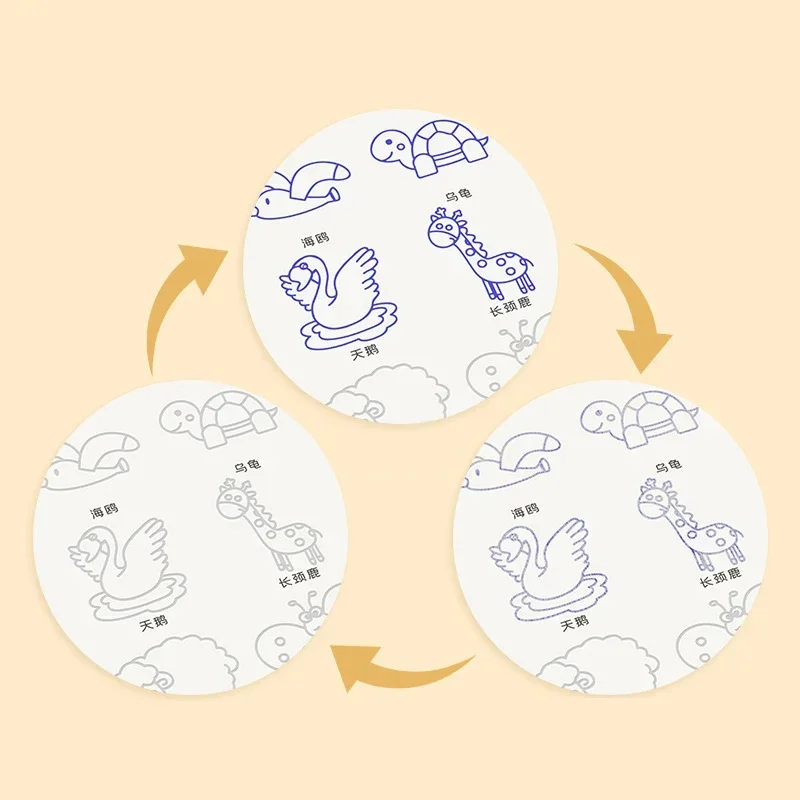 3D Groove Reusable Children Drawing Books Educational Montessori Games Magic Book Curious Copybook for Writing Practice Book 2