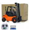 1/14 Scale Hydraulic RC Forklift 40DA3 Wheeled Transfer Painted Finished Car Metal Construction Vehicles Light Sound Toys Gift 1