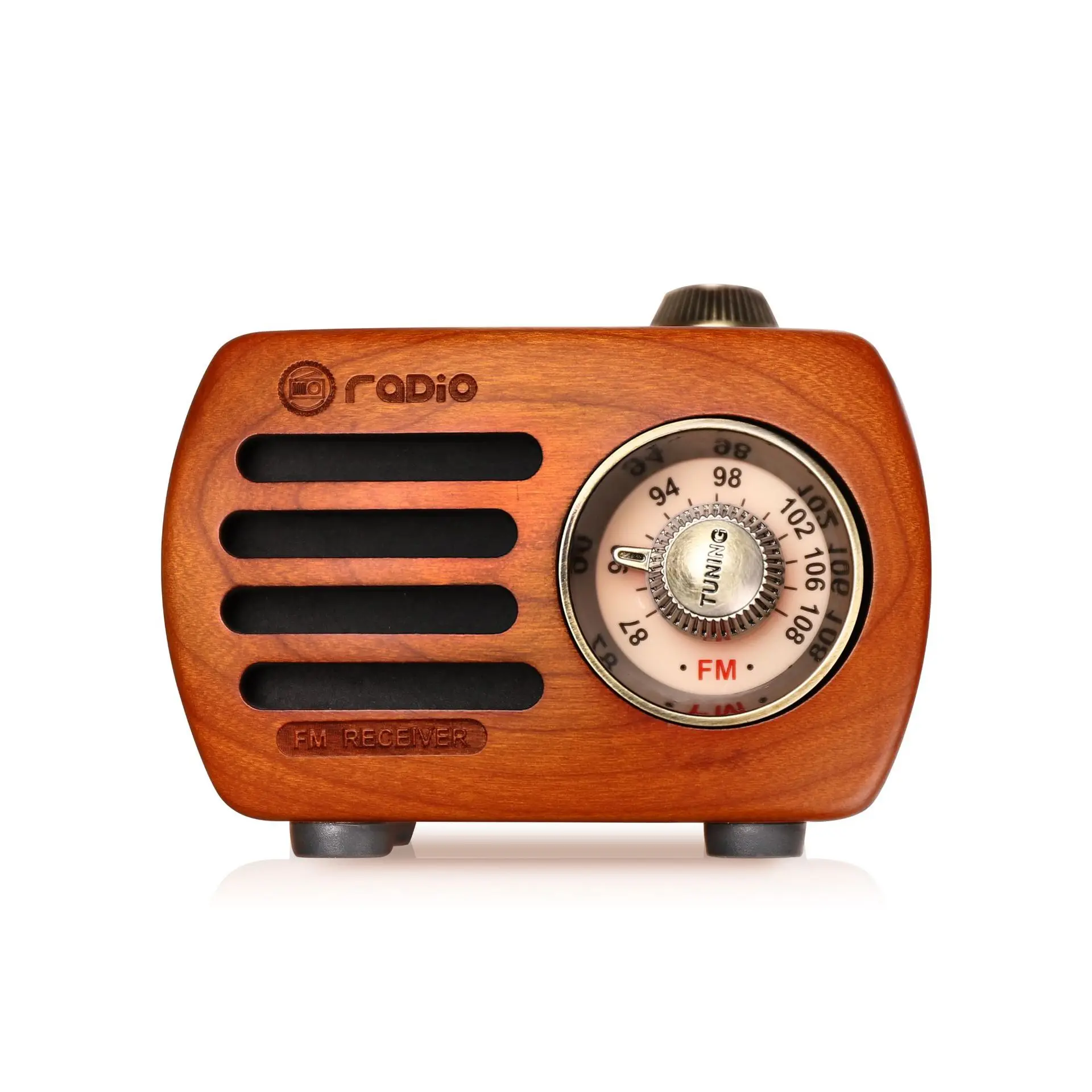 

Деревянный винтажный Bluetooth-динамик, твердая древесина, радио, Новый FM-радио, мини-сабвуфер, портативный динамик