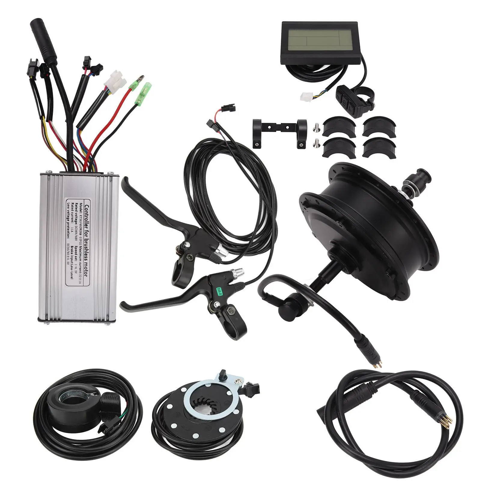 48V 500W Electric Rear Wheel Conversion Kit with LCD3 Display & Power Assist Sensor
