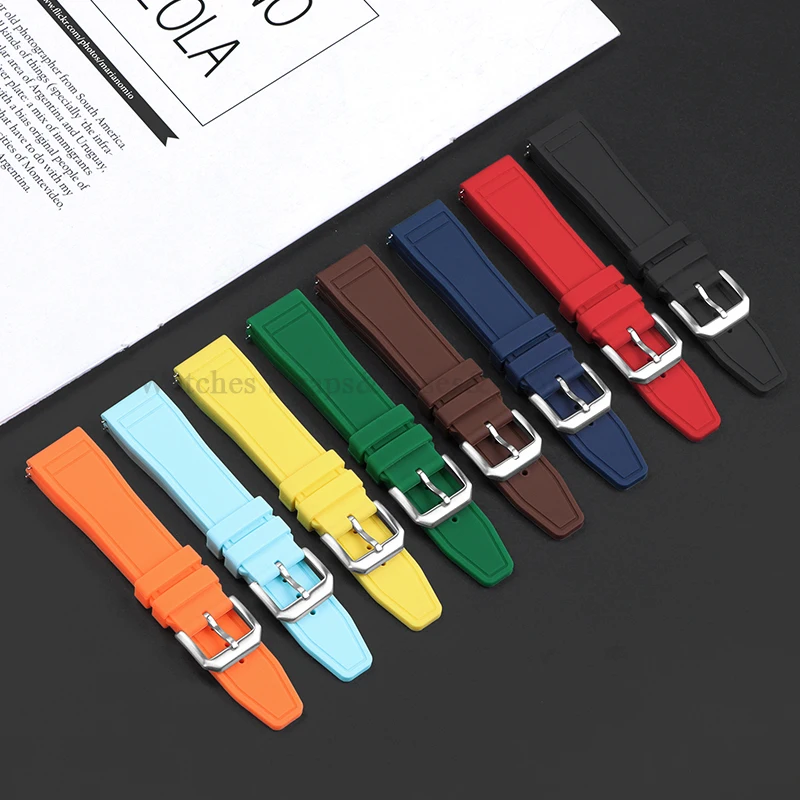 Premium Silicone Watch Strap - Quick Release Rubber Sport Band 20mm 21mm 22mm