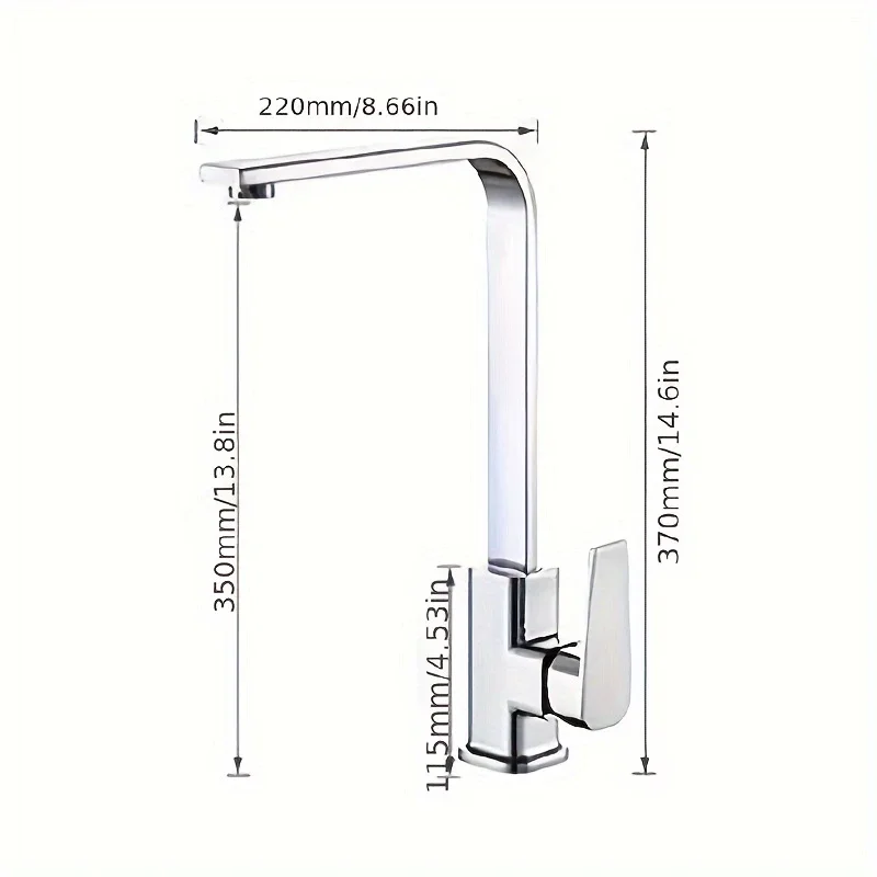 Top Ten Kitchen Faucets Of The Same Style, Hot And Cold Sinks, Stainless Steel Rotatable
