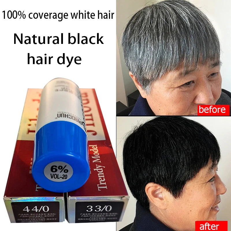 

1set/3pcs Latex natural black hair dye dark brown 100% covering white hair not fading shampoo Hair care Makeup free shipping