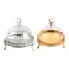 Cake Stand with Acrylic Dome Dried Fruit Fruit Dessert Plate Snack Decor Ramadan Tray Candy Dome for Wedding Parties Festivals 4