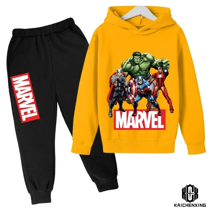 thumbnail image 1 of Sudadera con capucha de Hulk para niños, chándal para niño y niña, conjunto de ropa de sudadera para primavera, otoño e invierno, pantalones con capucha de superhéroes de Marvel, traje para niños, 1 of 5