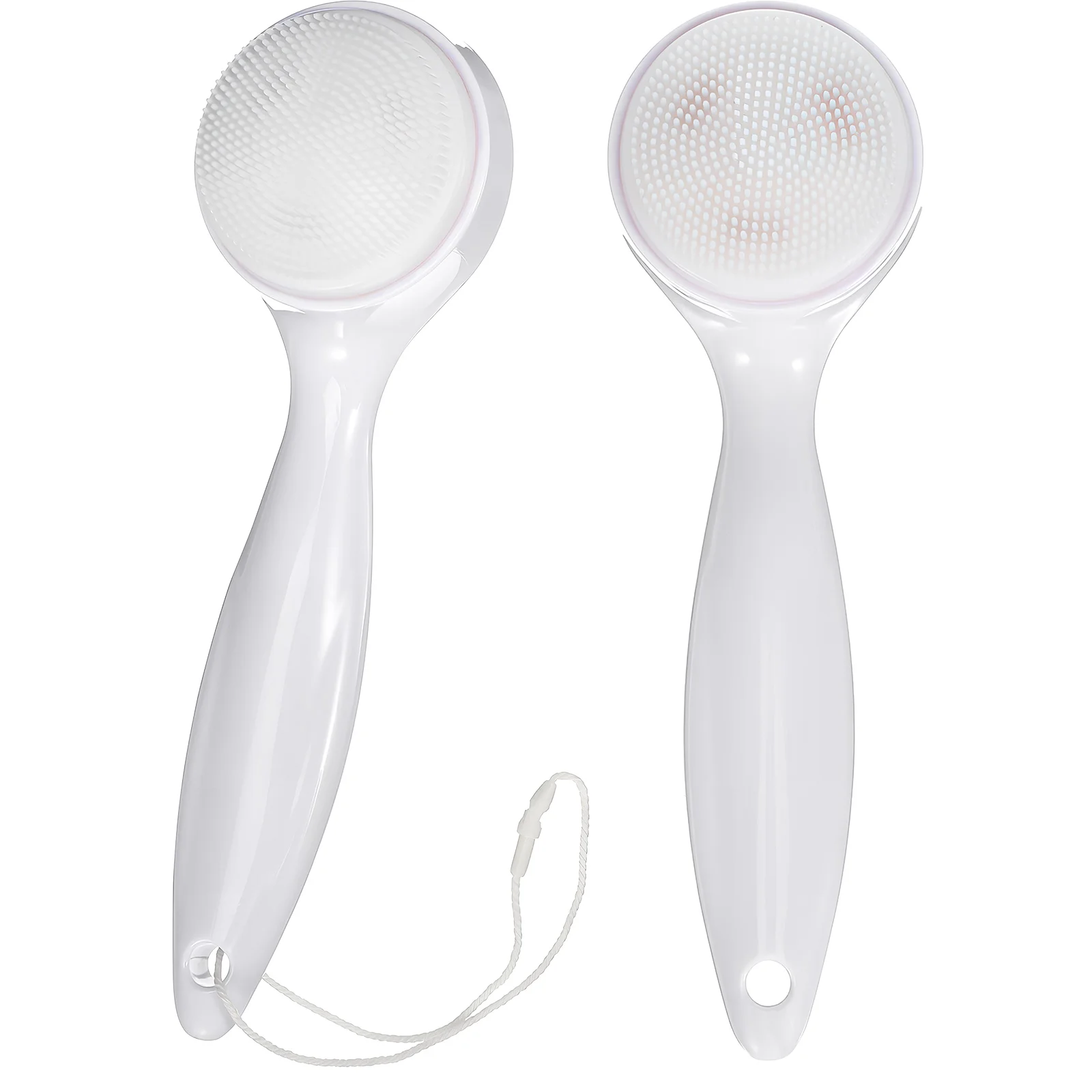 

2 Pcs Silicone Cleansing Brush Massage Facial Exfoliating Face Scrubber for Shower Silica Gel Men