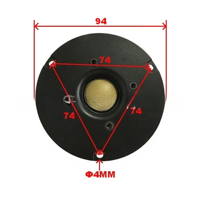 SOTAMIA 1PCS 3.5 인치 트위터 스피커 94MM 패널 25 코어 옐로우 총알 복합 필름 홈 오디오 블루투스 사운드 박스