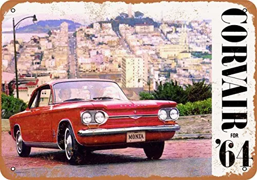 

Metal Sign - 1964 Chevy Corvair - Vintage Look Wall Decor for Cafe beer Bar Decoration Crafts
