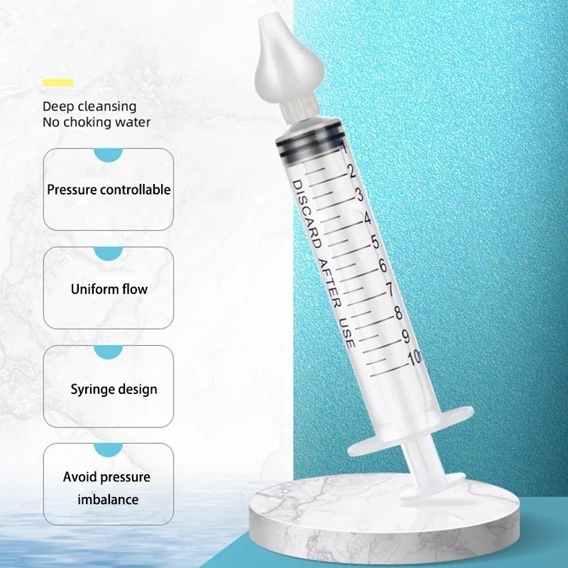 Baby Nose Cleaner 2Pcs Set Nasal Washer Needle Tube Washer 10ML Infant Nasal Aspirator Cleaner Syringe Washing Baby Care Tools