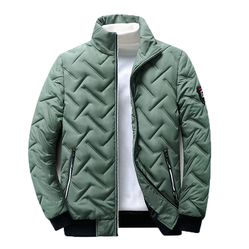 Men Parka coat parkas coat Solid Color Stand Collar Quilting Lightweight Autumn Winter Casual Outerwear Business Coat Men MY1013