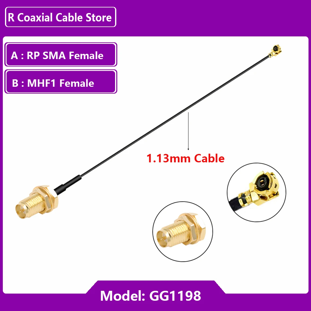1PC RG1.13mm 0.81mm 피그테일 연장 RF 케이블 SMA 암-MHF U.FL 암 RP SMA 남성 WIFI 안테나용