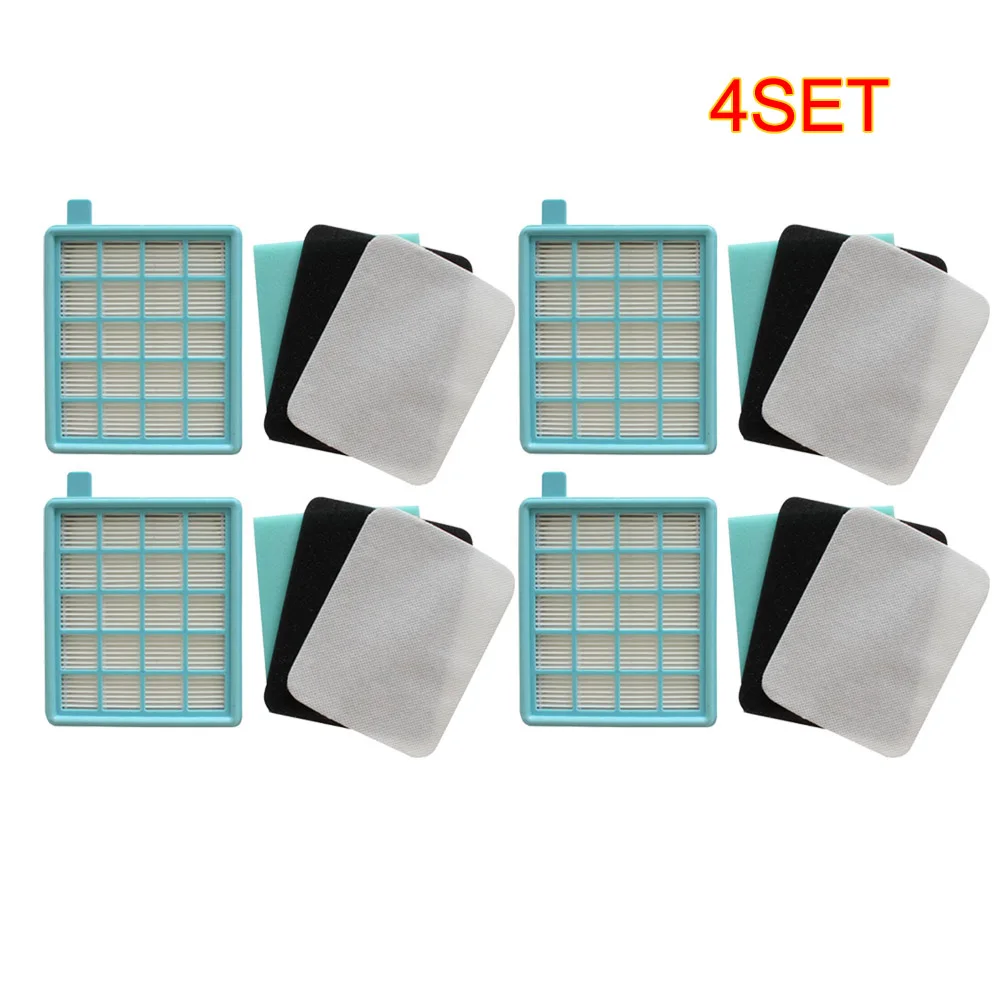vhbw set di filtri compatibile con Philips PowerPro Compact FC9325, FC9326 aspirapolvere - 12x filtro