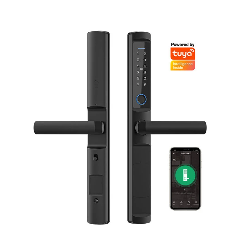 Smart Door Fingerprint LocBiometric Smart Door Lock via Tuya APP