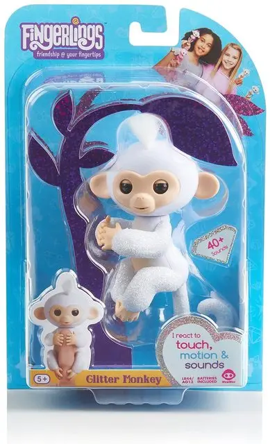 thumbnail image 1 of Figura de acción de mono Fingerlings, mono con punta de dedo, mascotas electrónicas, mascota inteligente, juguete interactivo para niñas, juguetes de regalo para niños, 1 of 5
