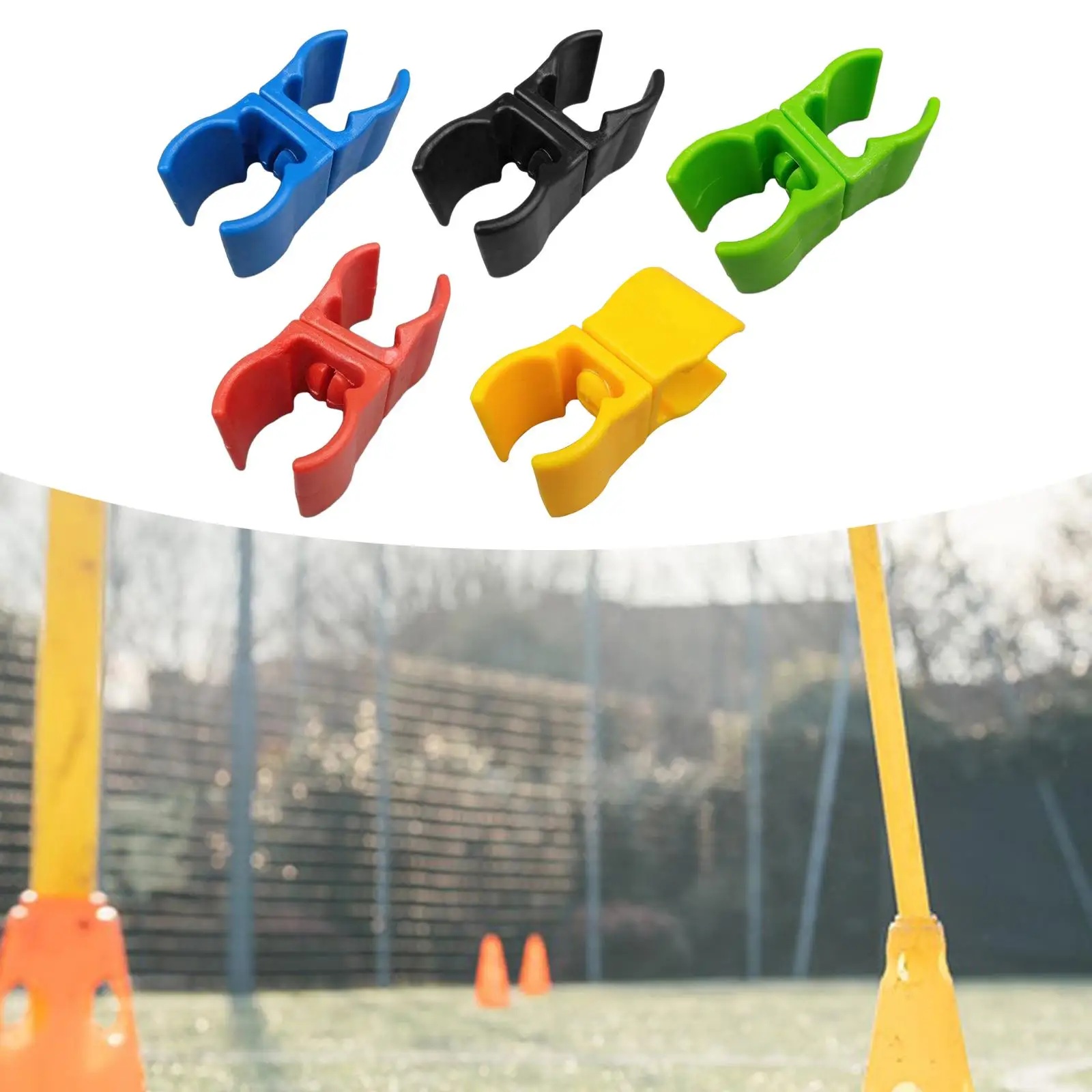 Football Training Flag Pole Clip Buckle Swivel Clips Portable Connector Clip for Practice Sports Warning Outdoor Volleyball 10x football training clips