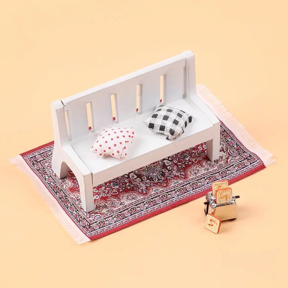 1 Pcs Miniature Dollhouse Carpet Turkish Style Playing House Mini House Decor Floor Miniature Weaving Rug Doll Accessories